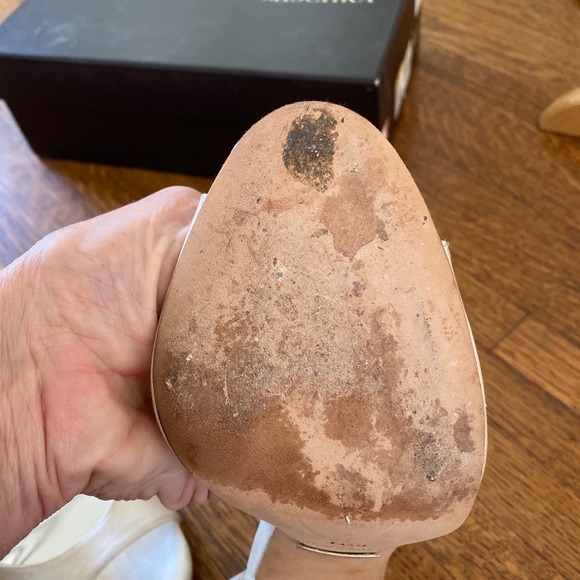 Badgley Mischka Ivory jeweled heels size 8.5 - Picture 7 of 9